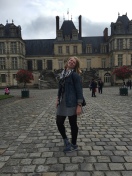 Me being awkward outside the chateau Fountainbleu